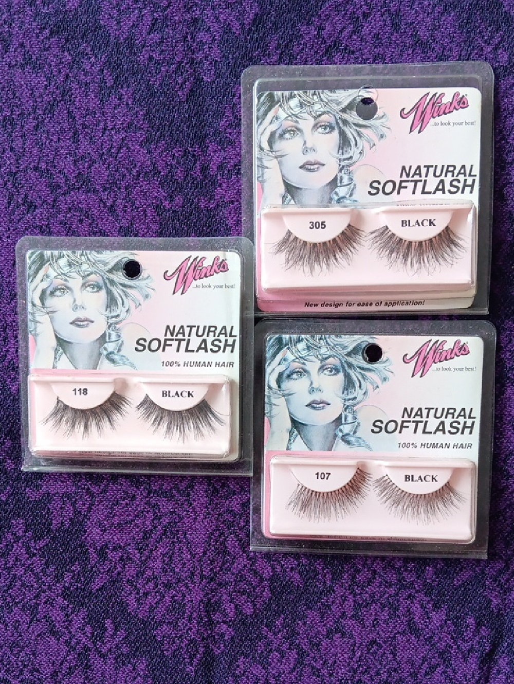 Winks Natural Softlash. Set Of Three(3). 100% Human Hair